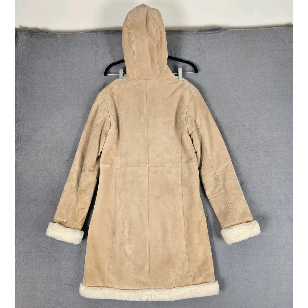 Marvin Richards Jacket Women Small Brown Genuine Leather Long Coat Suede Leather - Picture 2 of 9